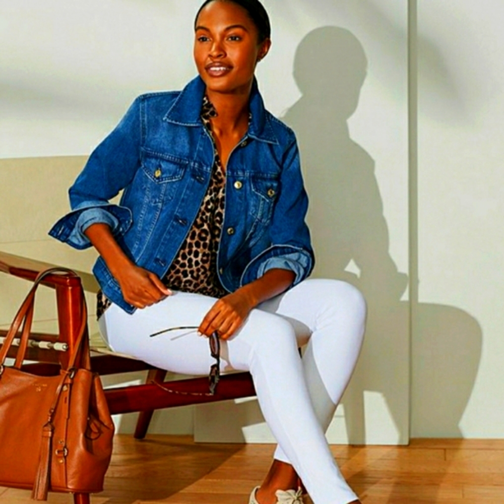 Michael Kors Classic Cotton Denim Jacket - Picture 2 of 16